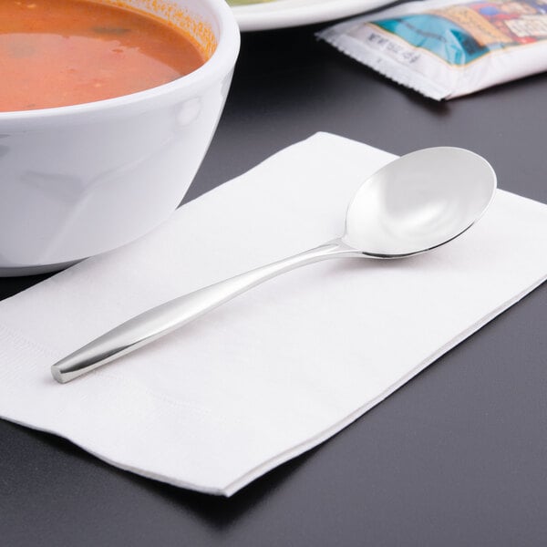 Libbey 937 016 Slenda 6 3/8" X-Heavy Bouillon Spoon – item 959937016 image 2