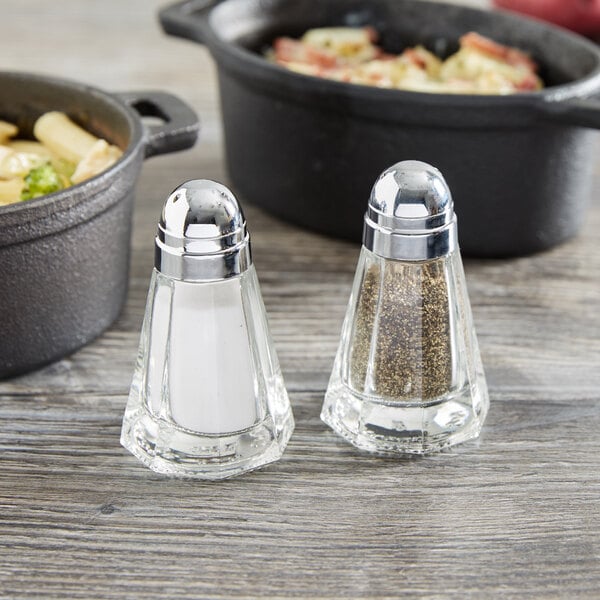 Tablecraft 80S&P-2 1.5 oz. Paneled Salt & Pepper Shaker – item 80880SP image 2