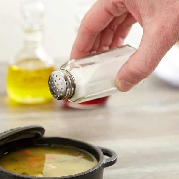Tablecraft 157S&P 2 oz. Flat Paneled Salt & Pepper Shaker – item 407153SP image 2