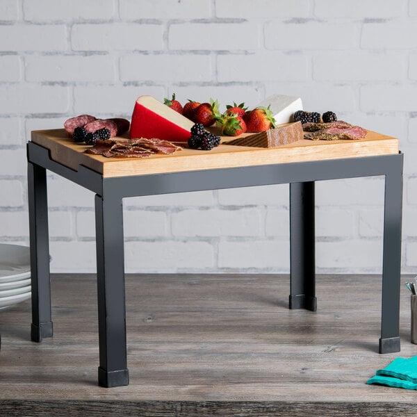 Tablecraft 18 1/2" x 12 1/2" Riser w/ Black Cutting Board – item 808BBR181212 image 2