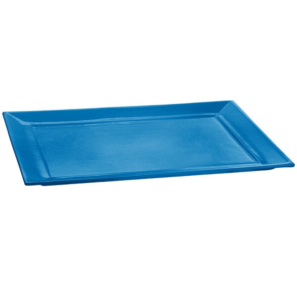 Tablecraft CW3620SBL 15" x 18" Sky Blue Serving Platter – item 8083620DSBL