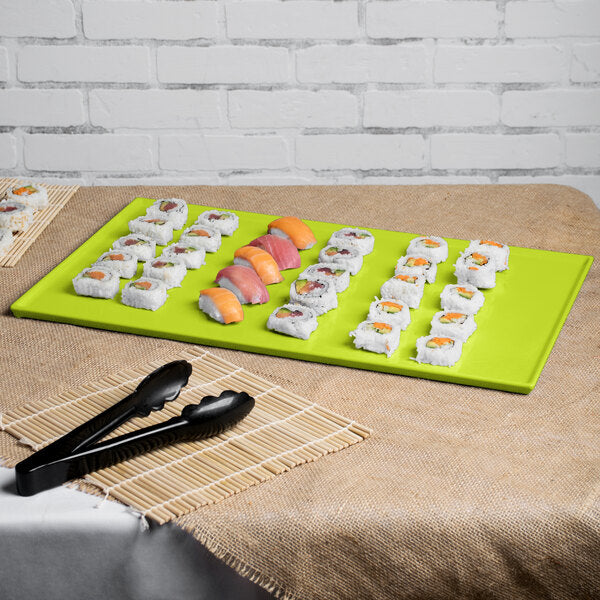 Tablecraft CW2111LG 21" x 12 7/8" Lime Serving Platter – item 8082111LG image 2