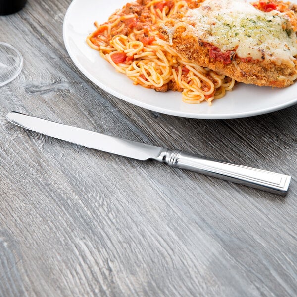 Libbey 977 5502 Slate 9 3/4" Dinner Knife w/ Fluted Blade – item 9599775502 image 2