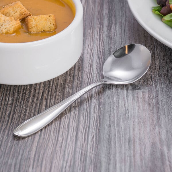Oneida Scroll 2201SBLF 6" X-Heavy Bouillon Spoon – item 3562201SBLF image 2