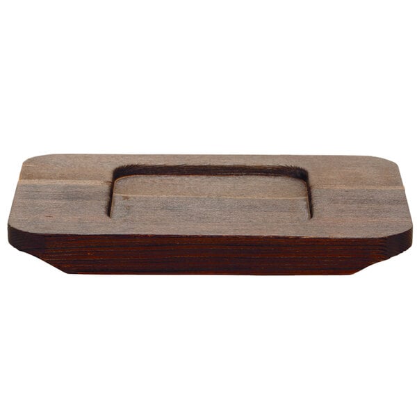 Libbey CIS-26TR 5 1/2" x 4" Cedar Underliner w/ Wood-Grain – item 959CIS26TR image 2