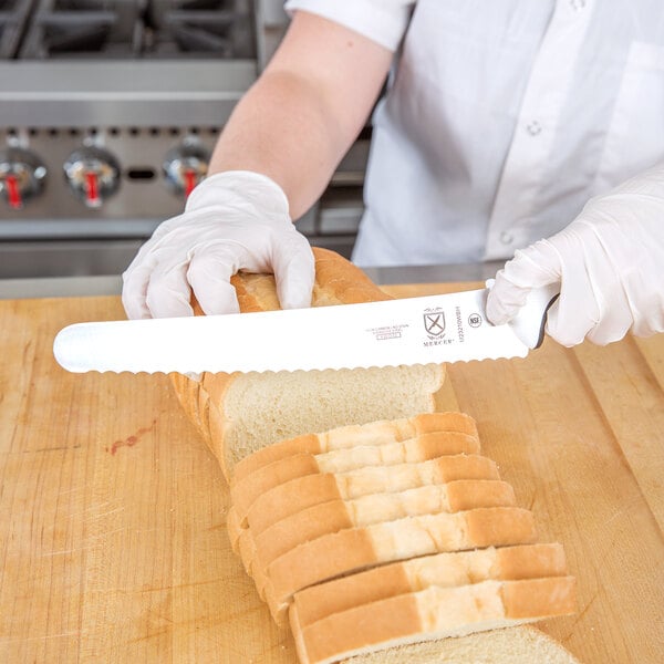 Mercer Culinary M23210WBH Bread Knife w/ White Handle – item 470M23210WBH image 2