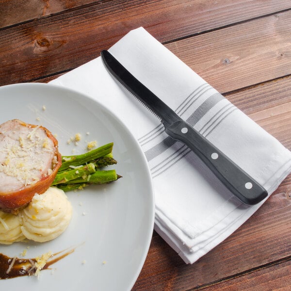 Walco 5" Steak Knife w/ Black Delrin Handle – item 935980527 image 2