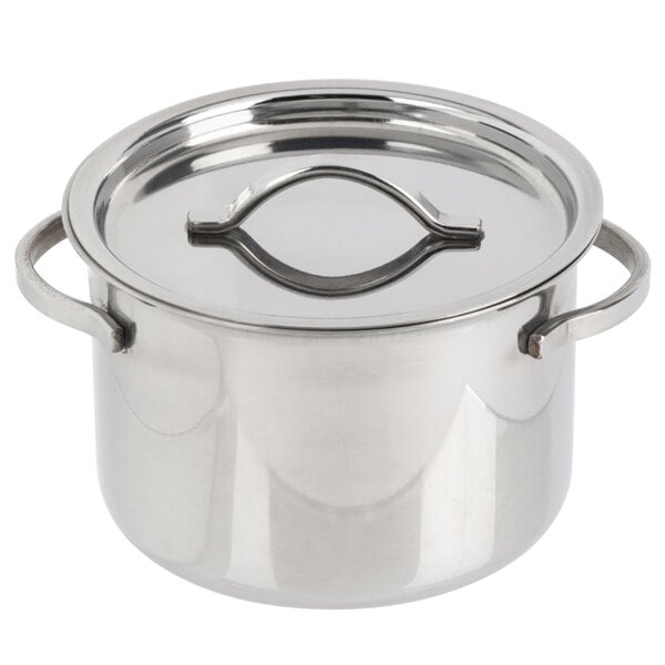 American Metalcraft 8 oz. Mini Pot and Lid Serving Bowl – item 124MPL8 image 2