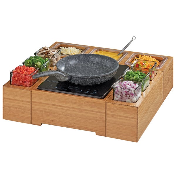 Cal-Mil Bamboo Action Condiment Station 1/6 Size Pan Unit – item 2113837360 image 2