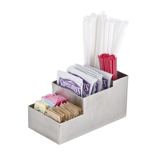Stainless Satin Finish Bar / Coffee Condiment Caddy – item 124BARS5 image 2