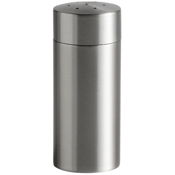 Libbey SS-100 3.5 oz Brushed Metal Stainless Salt Shaker – item 959SS100