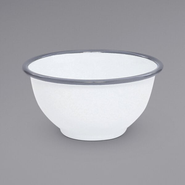 Crow Canyon Home V02GRY Serving Bowl w/ Gray Rolled Rim – item 206V02GRY