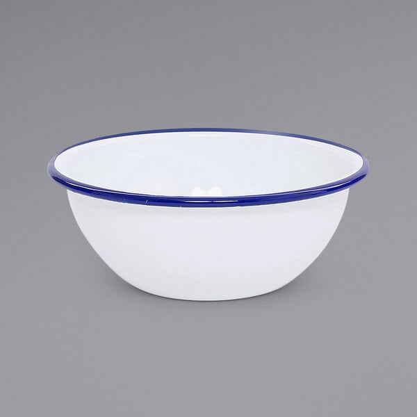 Crow Canyon Home V17BLU Serving Bowl w/ Blue Rolled Rim – item 206V17BLU
