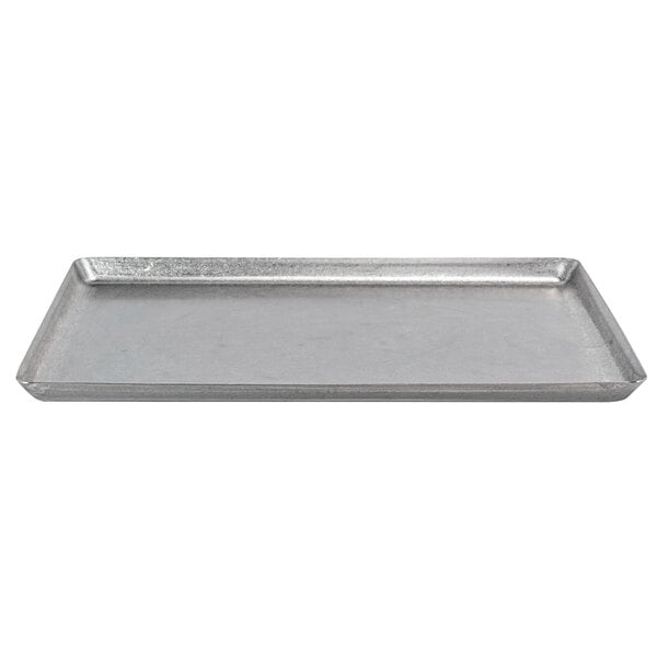FOH Mod 14" x 9 1/2" Antique Finish Stainless Serving Plate – item 957MODPSS149 image 2