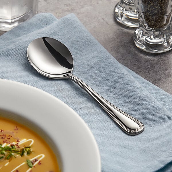 Acopa Lydia 6" X-Heavy Bouillon Spoon – item 267830802 image 2