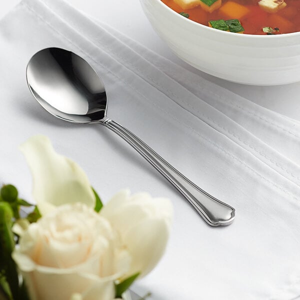 Acopa Sienna 6 3/16" Heavy Bouillon Spoon – item 267360002 image 2