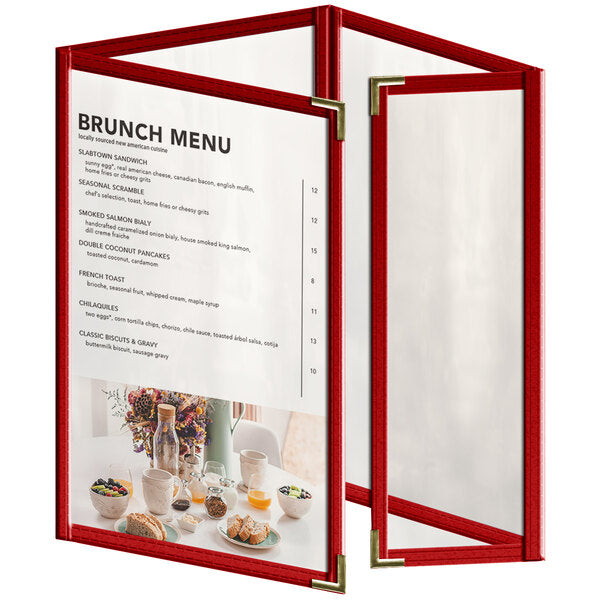 H. Menu Cover w/ Gold Decorative Corners and Gloss Finish – item 759TTQ3AG55 image 2