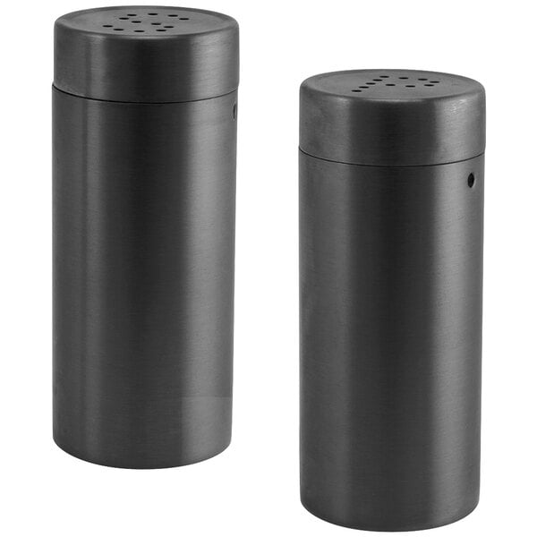 FOH 2.5 oz. Matte Brushed Round Salt & Pepper Shaker – item 957TSP012BK