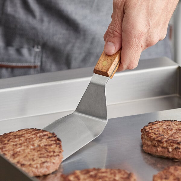 Vollrath 48080 5" x 3" Hamburger Turner w/ Wooden Handle – item 93648080 image 2