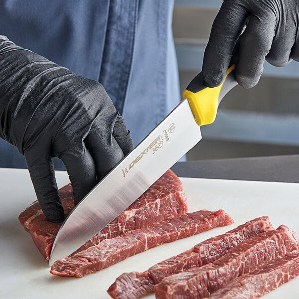 Dexter-Russell 36004Y 360 Santoku Knife w/ Yellow Handle – item 21036004Y image 2