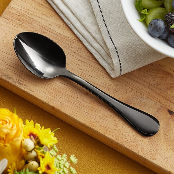 Acopa Vernon Black 6 1/16" Heavy Teaspoon – item 267800001B image 2