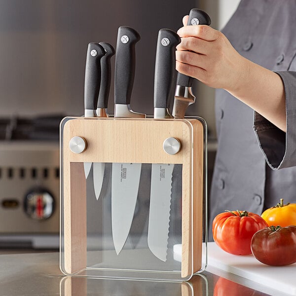 Mercer Culinary M20050 Genesis 6-Piece Wood Knife Block Set – item 470M20050 image 2