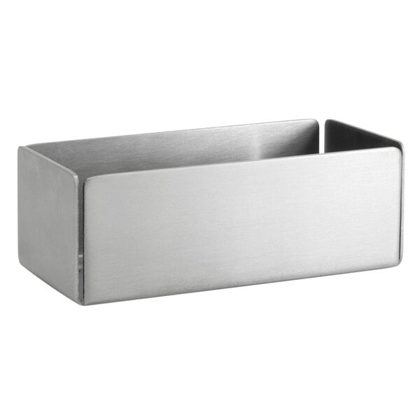FOH 4 3/4" x 2 1/4" Brushed Rectangular Sugar Caddy / Holder – item 957TSH001BSS