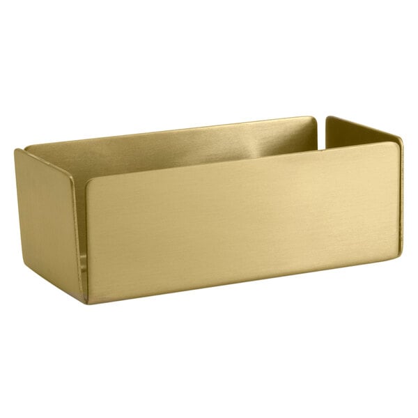 FOH 4 3/4" x 2 1/4" Matte Brass Sugar Caddy / Holder – item 957TSH001GOS