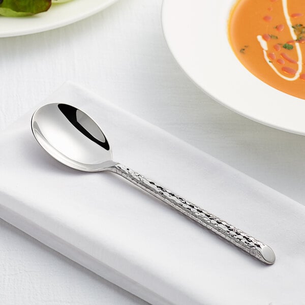Acopa Iris 7 1/2" X-Heavy Bouillon Spoon – item 267840802 image 2