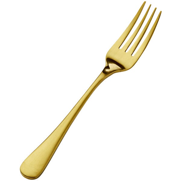 Bon Chef S4107GM Como 7" Matte Gold Salad / Dessert Fork – item 201S4107GM