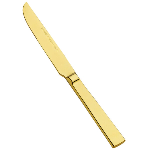 Bon Chef S3712G Roman 9 3/8" Gold Dinner Knife – item 201S3712G