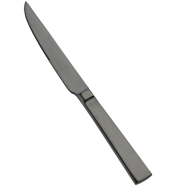 Bon Chef S3715BM Roman 9 1/2" Matte Black Steak Knife – item 201S3715BM