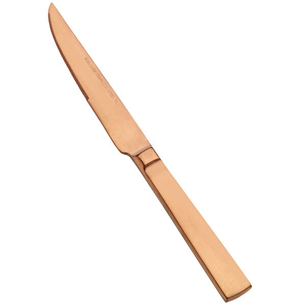 Bon Chef S3715RGM Roman 9 1/2" Matte Rose Gold Steak Knife – item 201S3715RGM