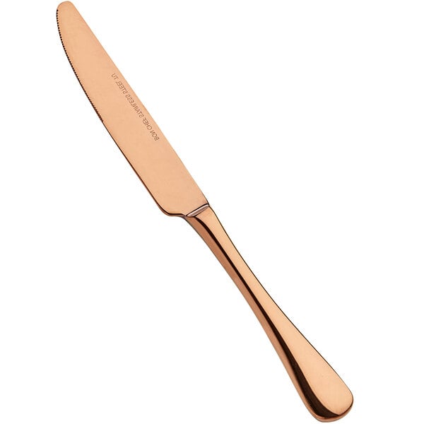 Bon Chef S4011RG Como 9 1/8" X-Heavy Rose Gold Dinner Knife – item 201S4011RG