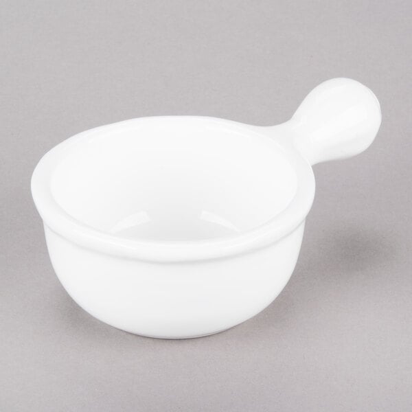 Tablecraft CW3370W 8 oz. White Cast Serving Bowl w/ Handle – item 8083370DW image 2