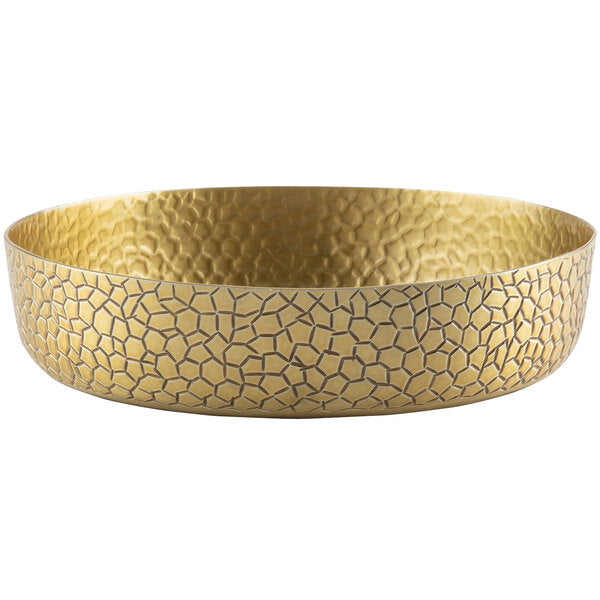 Tablecraft 10740 Crackle 8 1/2" Gold Serving Platter – item 80810740 image 2
