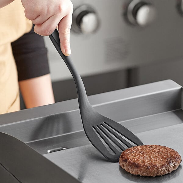 TableCraft 10054 12 7/8" Black Spatula / Turner – item 80810054BK image 2