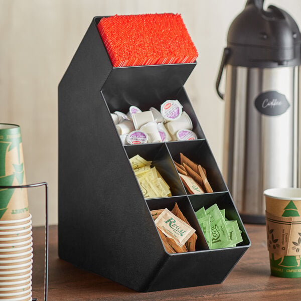 Choice Black Plastic Condiment Organizer – item 176CONDI1BK image 2