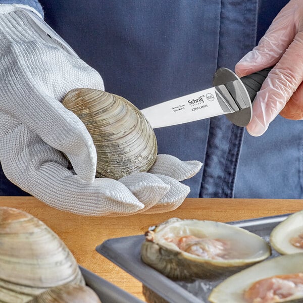 Schraf 3 1/4" Clam Knife w/ Guard & TPRgrip Handle – item 220VCLAM35 image 2