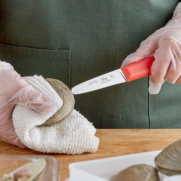 Choice 3 1/4" Clam Knife w/ Handle – item 220KCCLM35RD image 2