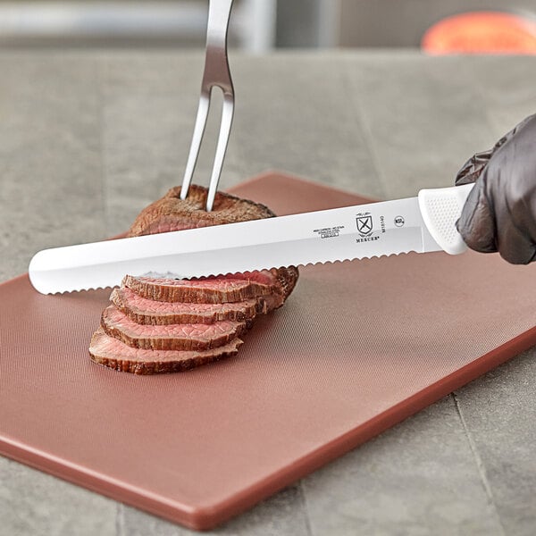 Mercer Culinary Ultimate White 11" Serrated Slicing Knife – item 470M18140 image 2
