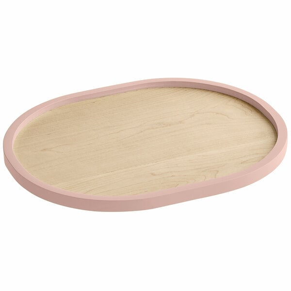 Cal-Mil Blonde 13" x 16" Serving Tray w/ Blush Colored Rim – item 211223791318