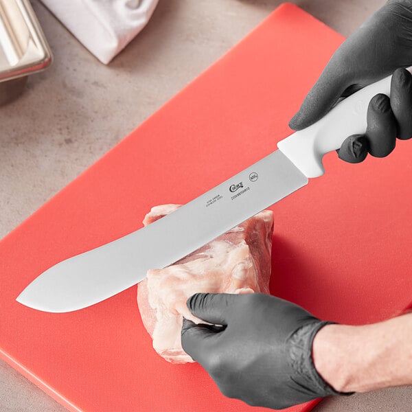 Choice 10" Butcher Knife w/ White Handle – item 220KWBTCHR10 image 2