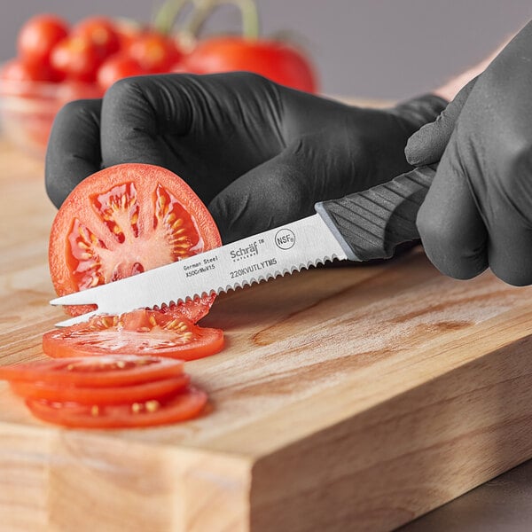 Schraf 4 1/4" Serrated Two-Tine Knife w/ TPRgrip Handle – item 220KVUTLYTM5 image 2