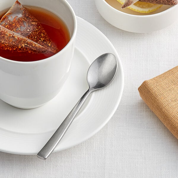 Acopa Petra 4 5/8" Distressed X-Heavy Demitasse Spoon – item 267870800 image 2