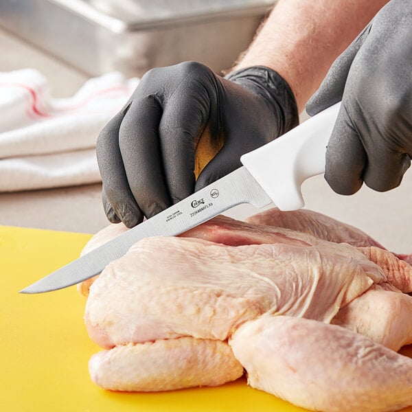 Choice 6" Narrow Semi-Flexible Boning Knife w/ white Handle – item 220KWBNRFLX6 image 2