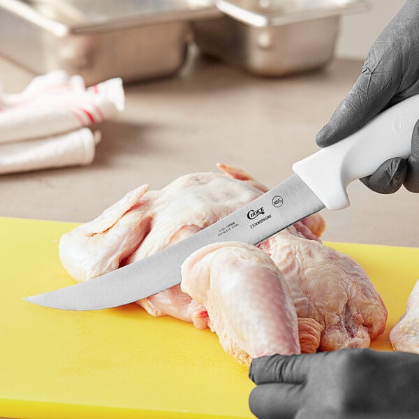 Choice 8" Breaking Knife w/ White Handle – item 220KWBRKSM8 image 2