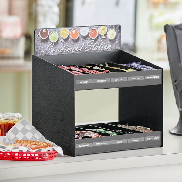 Condiment Organizer w/ Header Decals and Removable Dividers – item 651CNOPL10 image 2