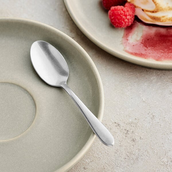 Acopa Pangea 4 1/2" Distressed X-Heavy Demitasse Spoon – item 267880800 image 2