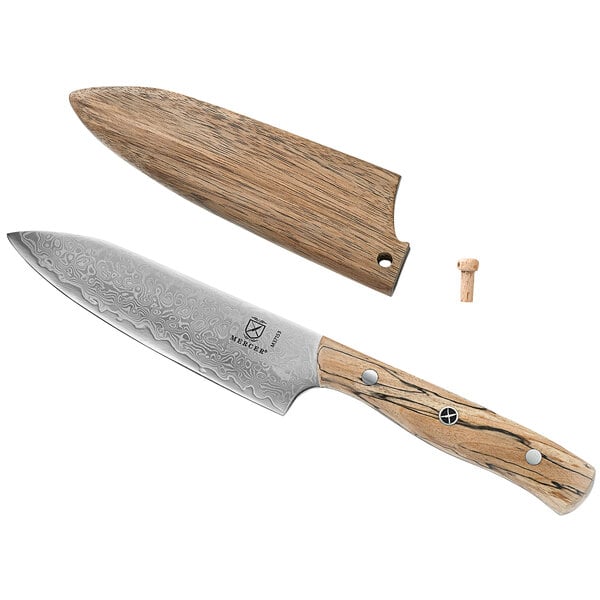 Barfly Damascus 5" Bar Knife w/ Wood Handle & Cover M37153 – item 470M37153